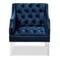 Baxton Studio Silvana Blue Velvet Upholstered Lounge Chair with Acrylic Legs 152-9267 - alternate 7